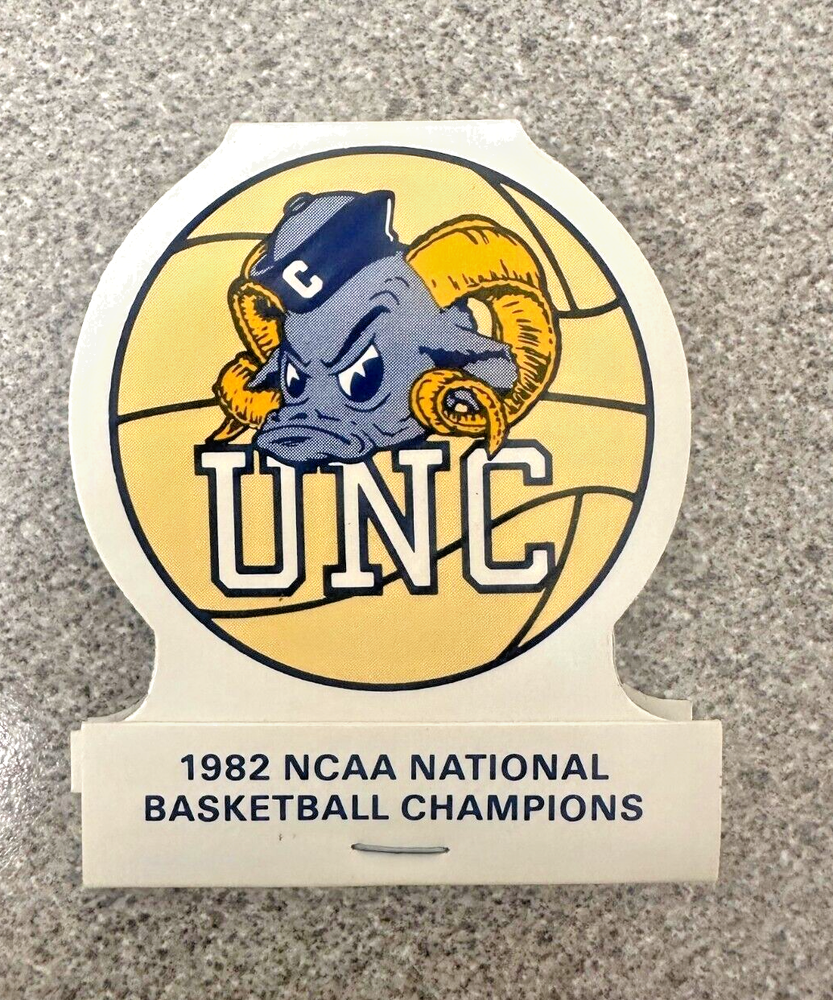 1982 NCAA UNC National Basketball Champions Matchbook-Excellent condition