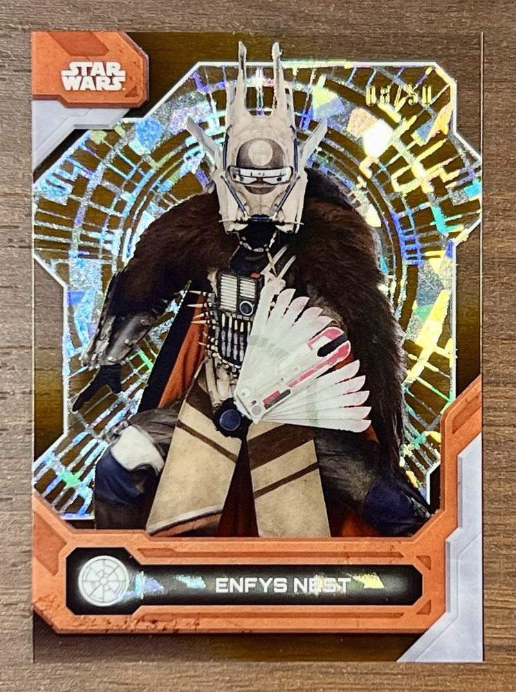 Enfys Nest 2024 Topps Star Wars High Tek #32 Gold Throne Room /50