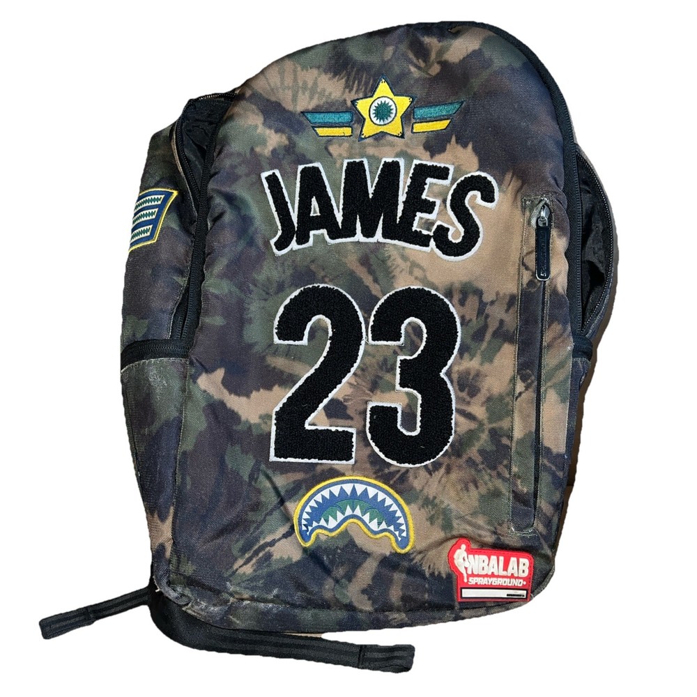NBALAB LeBron James 23 Camouflage School Backpack Sprayground Limited Edition