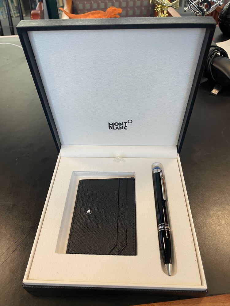 Mont Blanc Meisterstuck Roller Ball Pen and Wallet Set