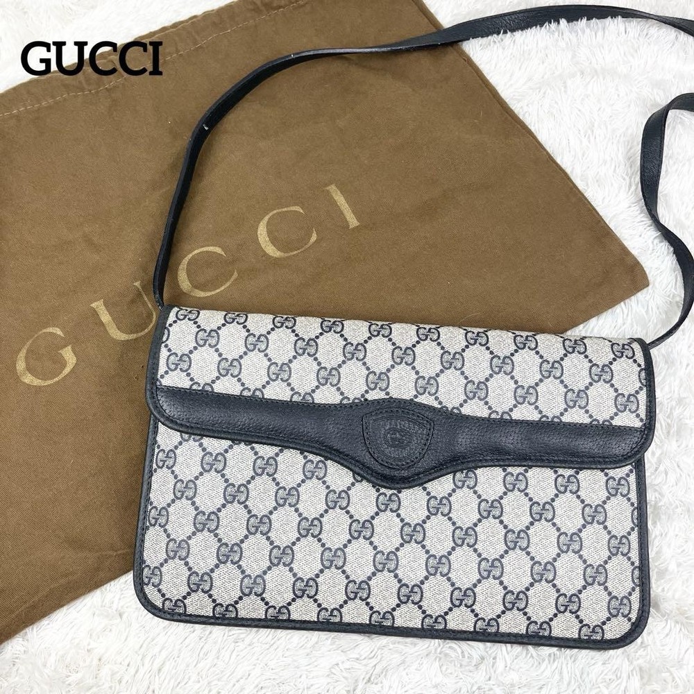 Gucci GG Supreme Embossed 2Way Shoulder Bag Vintage Style New
