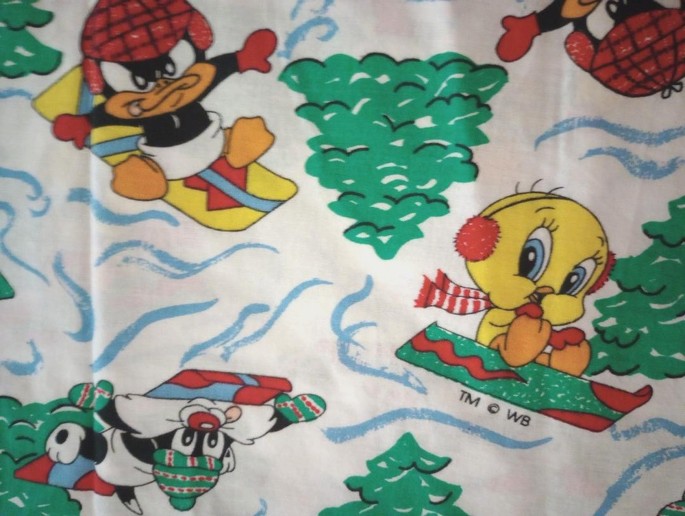 looney tunes tweety daffy fun fabric sled 10 by 10 inch 1pc
