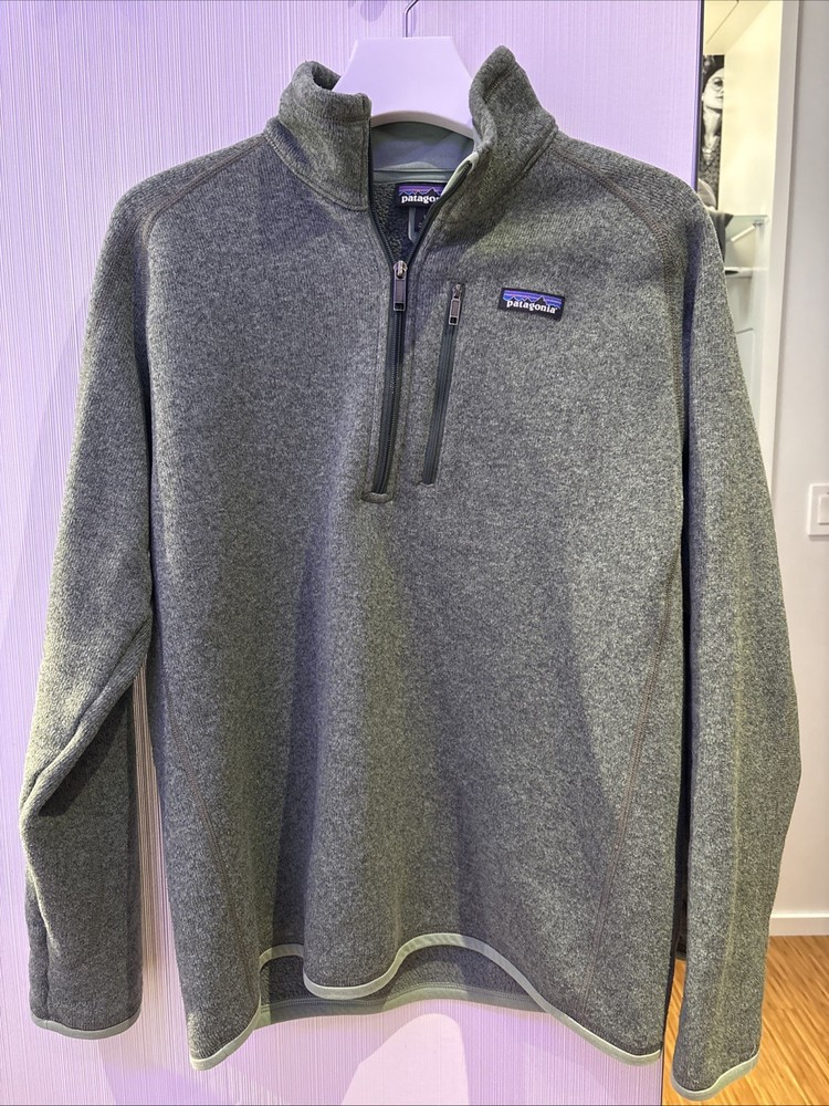 Patagonia Mens Green Quarter Zip Fleece Jacket Size Large