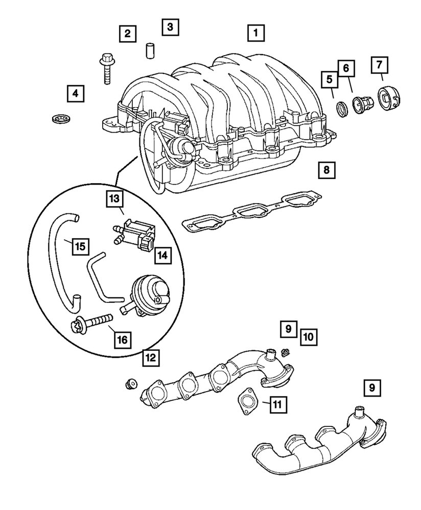 Genuine Mopar Intake Manifold Gasket 5096513AA OEM Fit