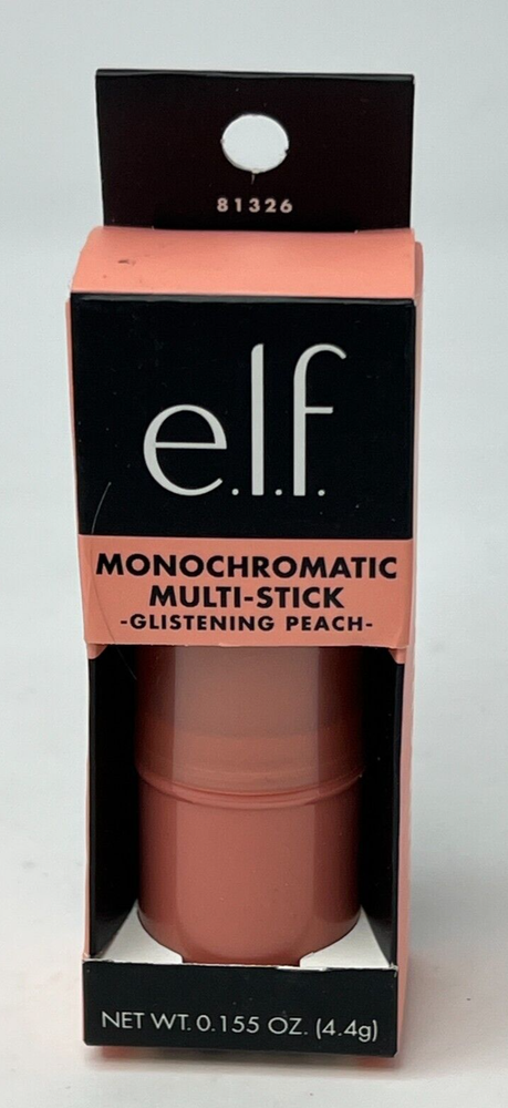ELF Monochromatic Multi Stick in Glistening Peach - Eyes Lips Cheeks 0.155oz