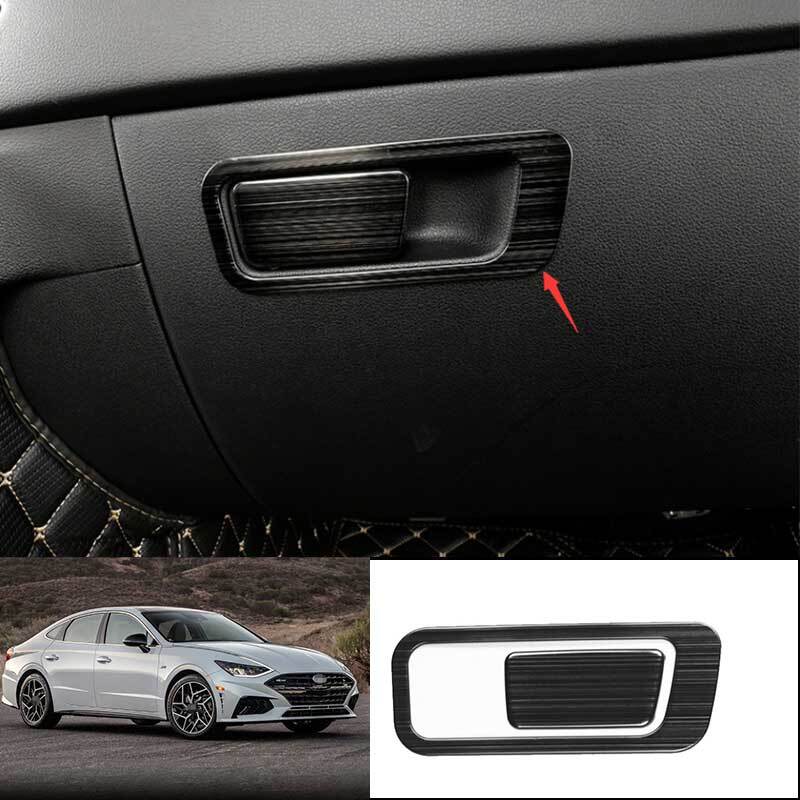 Black Titanium Co-Pilot Storage Box Handle Cover New For Hyundai Sonata 20-2023