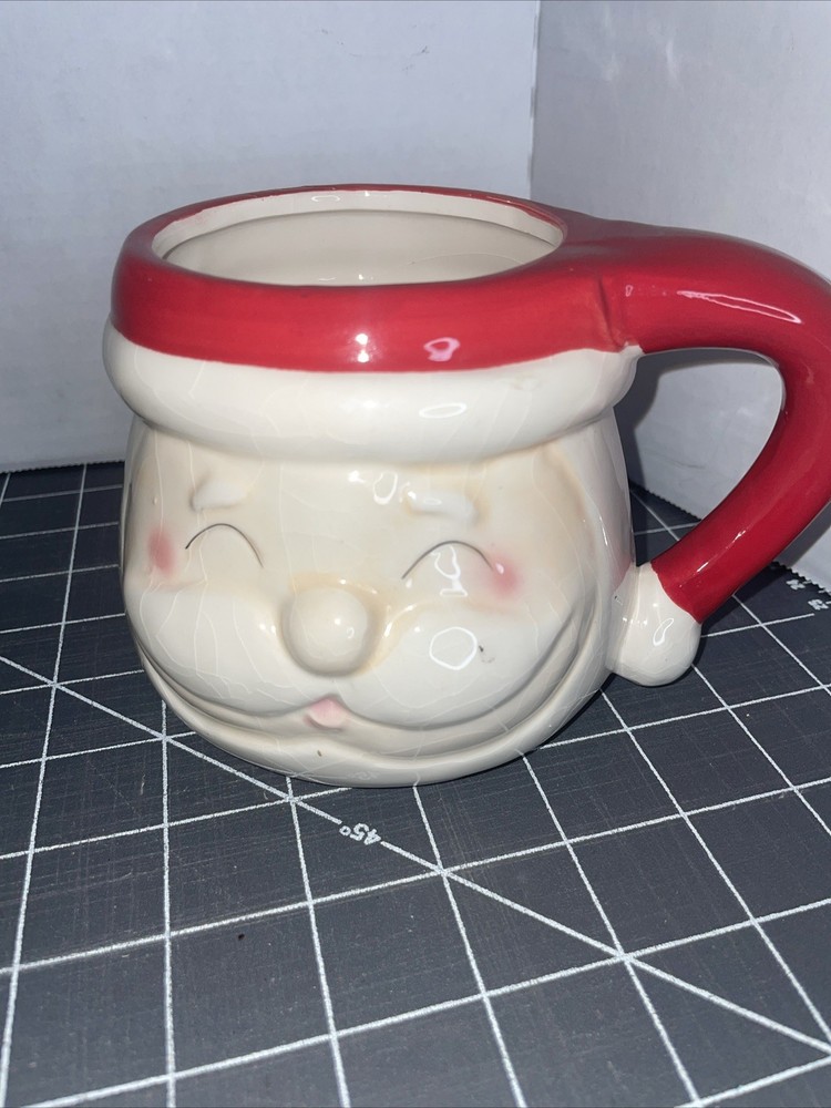 Winking Sleeping Santa Claus Mug for Hot Chocolate Coffee Tea Fun Gift