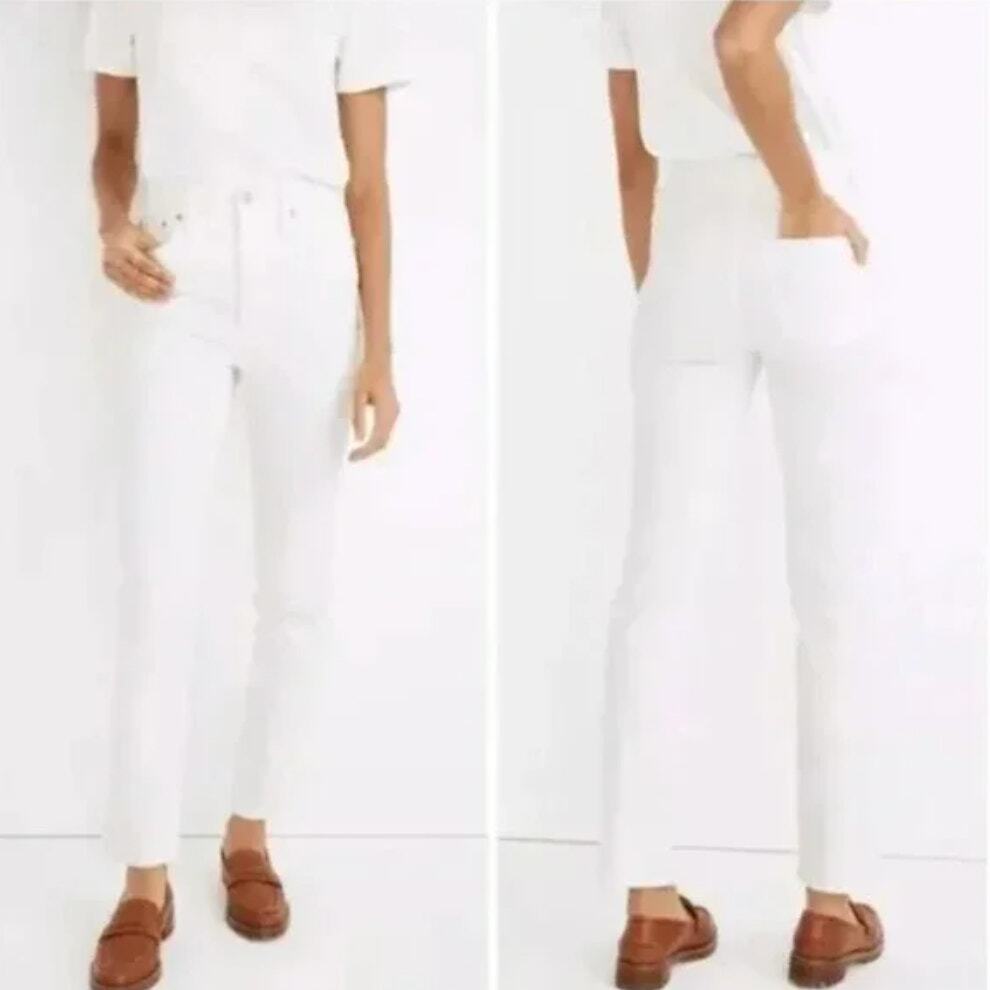 Madewell High-Rise Perfect Vintage Jeans in Tile White - Size 25