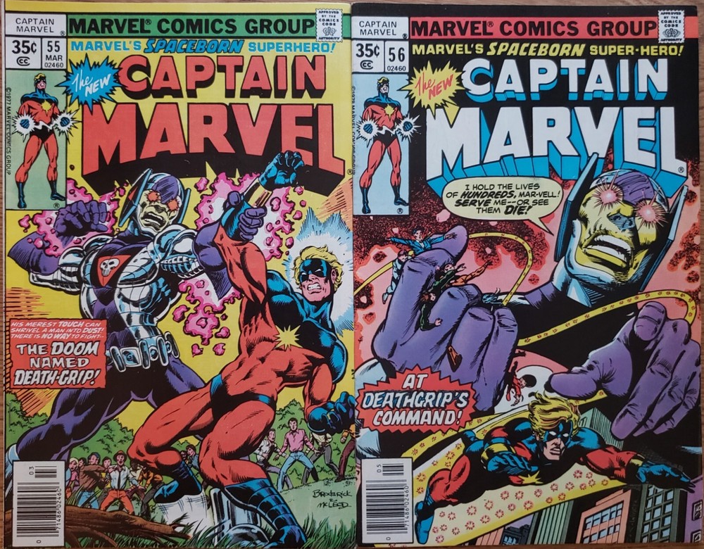 Captain Marvel Set of Two #55 and #56 both NM 9.2 published in 1978