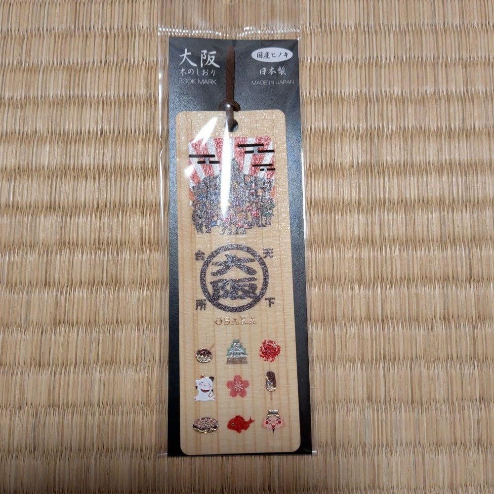 Osaka Wooden Bookmark Japan Souvenir Landmark Food Design Wooden Gift