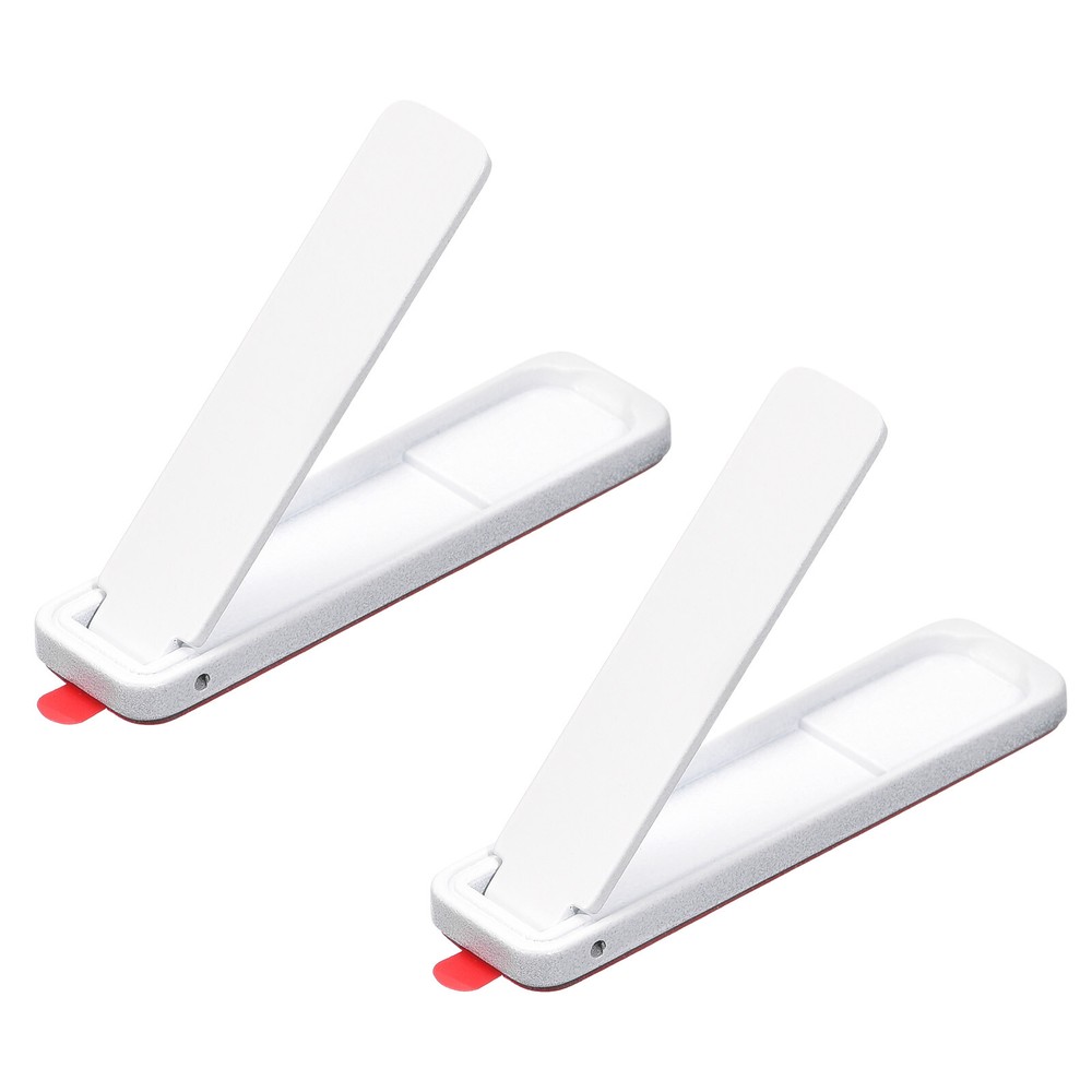 Ultra-Thin 2Pack White Phone Stand for Horizontal and Vertical Viewing
