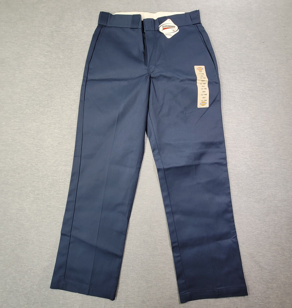 Dickies 874 Classic Fit Straight Work Pants Men 30x30 Navy Easy Care NWT