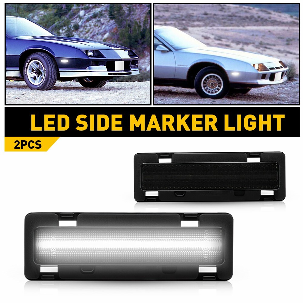 Smoked LED Front Marker Side Lights for 1982-92 Camaro Firebird
