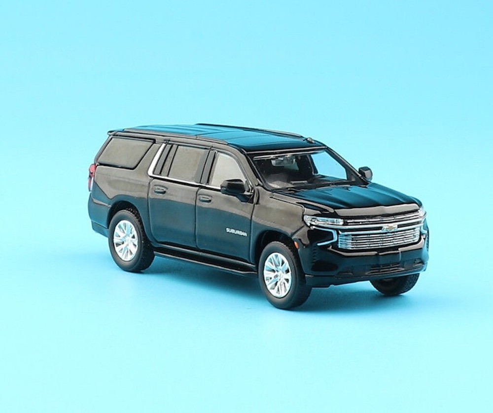 EY Masdi 1:64 Black Suburban Full Size SUV Sports Model Diecast Metal Car