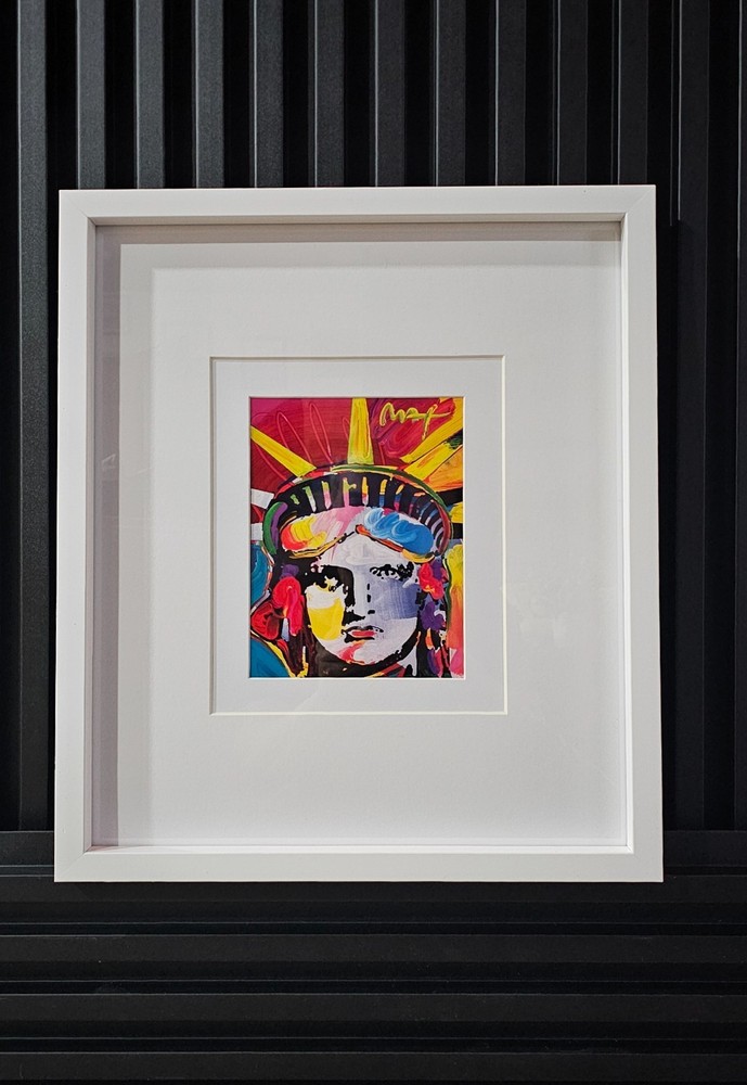 Peter Max - Framed and Matted Iconic Statue of Liberty Signed by 