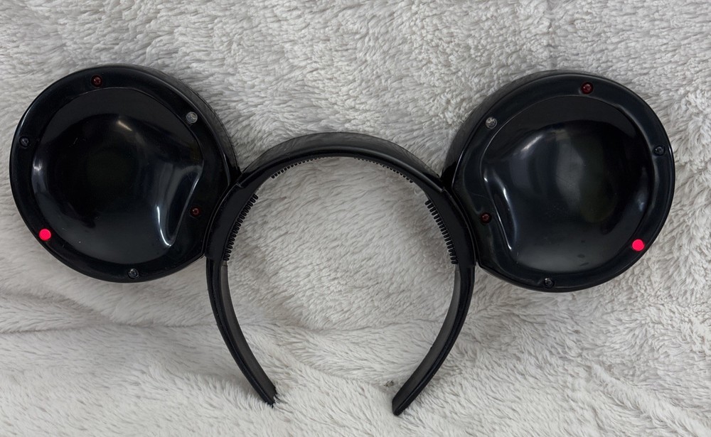 Vintage Disney Parks Mickey Mouse Light-Up Blinking Ears Black Headband