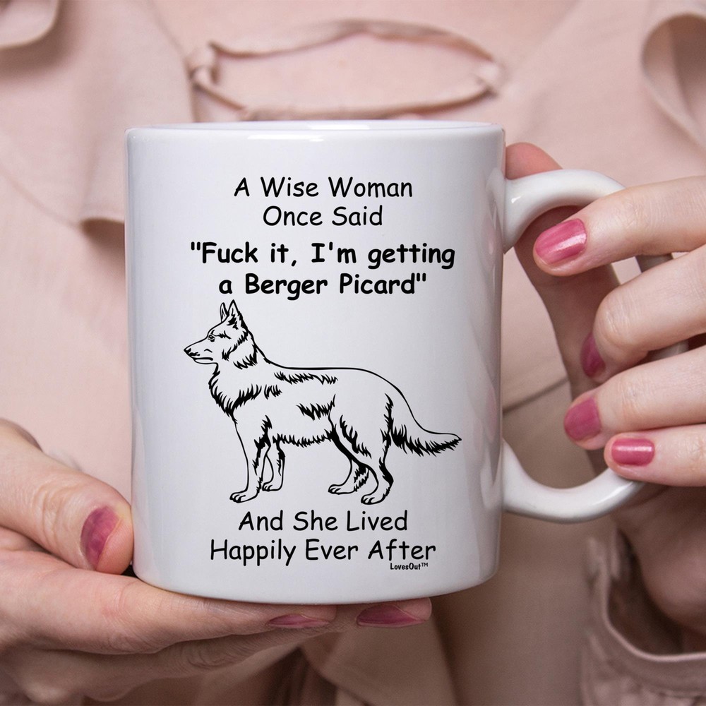 Funny Berger Picard Lover Gift White Coffee Mug For Dog Moms