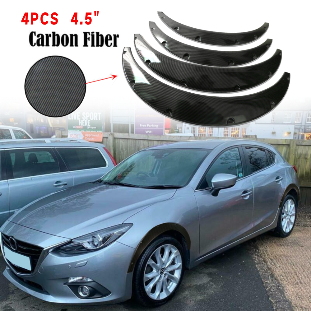 Carbon Fiber 4pcs Fender Flares Extra Wide Wheel Arches For Mazda 2 3 5 6 Sport