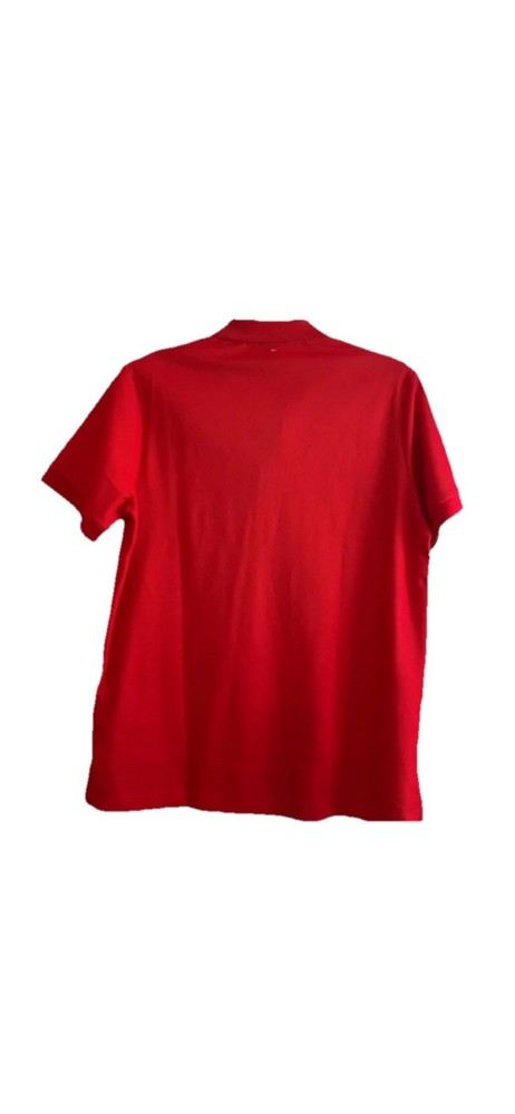 Burberry Brit Polo Shirt Men’s Large Fits Medium Red Short Sleeve Nova Check