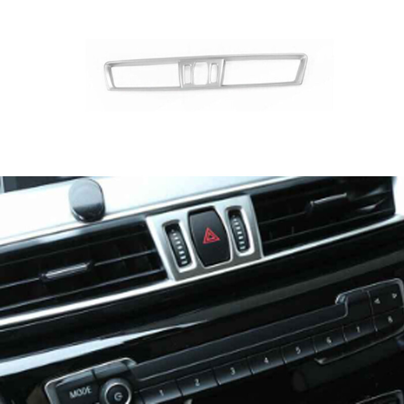 Fit For BMW X1 F48 2016-2021 Trim ABS Silver Central Console Air Outlet Vent 1X