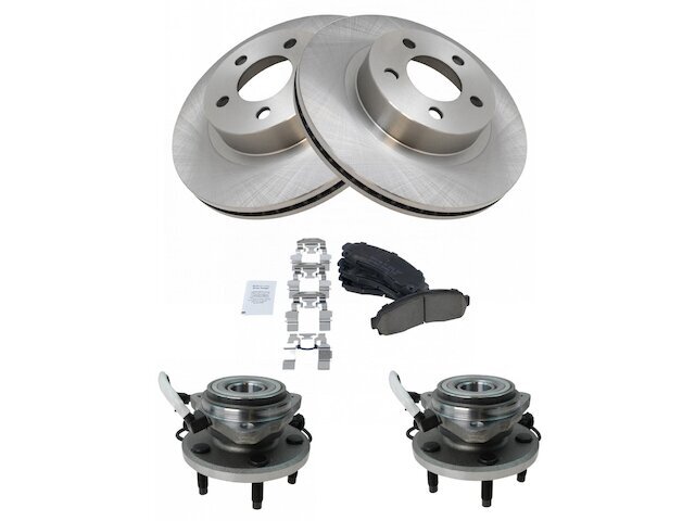 Front Brake Pad and Rotor and Wheel Hub Kit fits B4000 2003-2009 4WD 29CMMQ