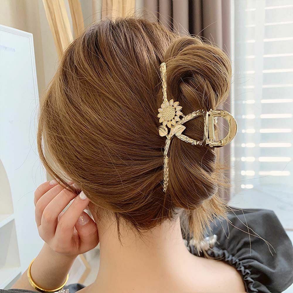Rhinestone Hairpin Shark Clip Metal Hair Claws Korean Style Barrettes