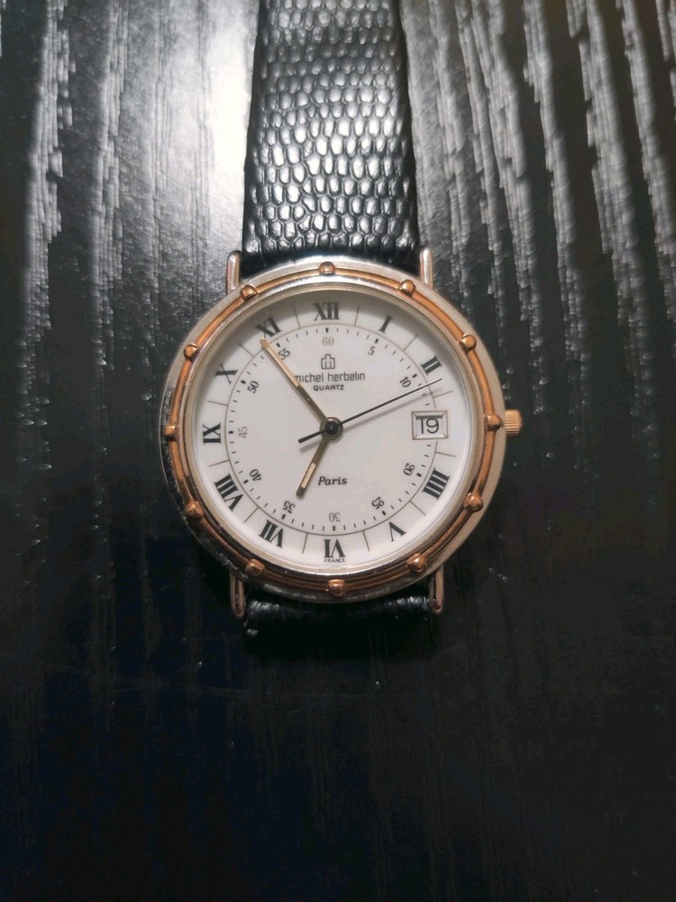 Michel Herbelin Paris 18k Gold & Steel Luxury Watch