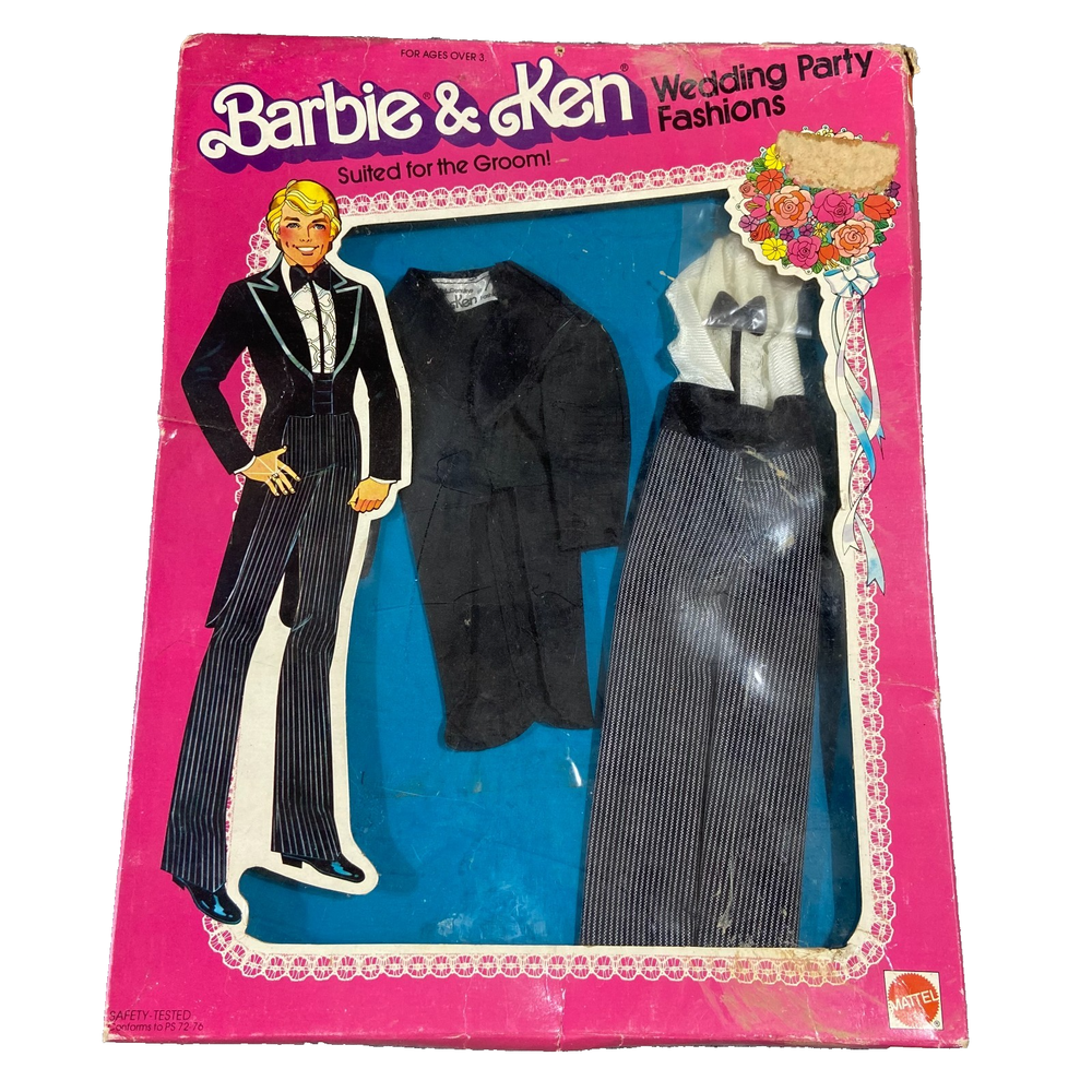 Barbie & Ken SUITED FOR THE GROOM #1418 Wedding Party Fashion Tuxedo Clothes