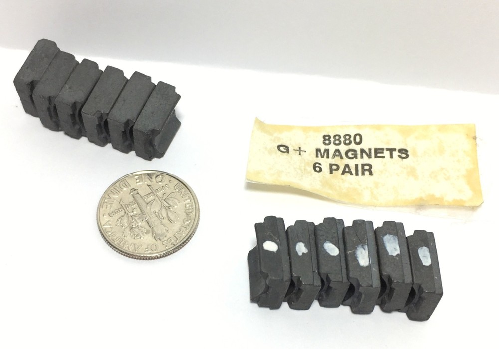 12 PAIR Aurora G+ Slot Car Chassis MAGNETS Vintage 8880