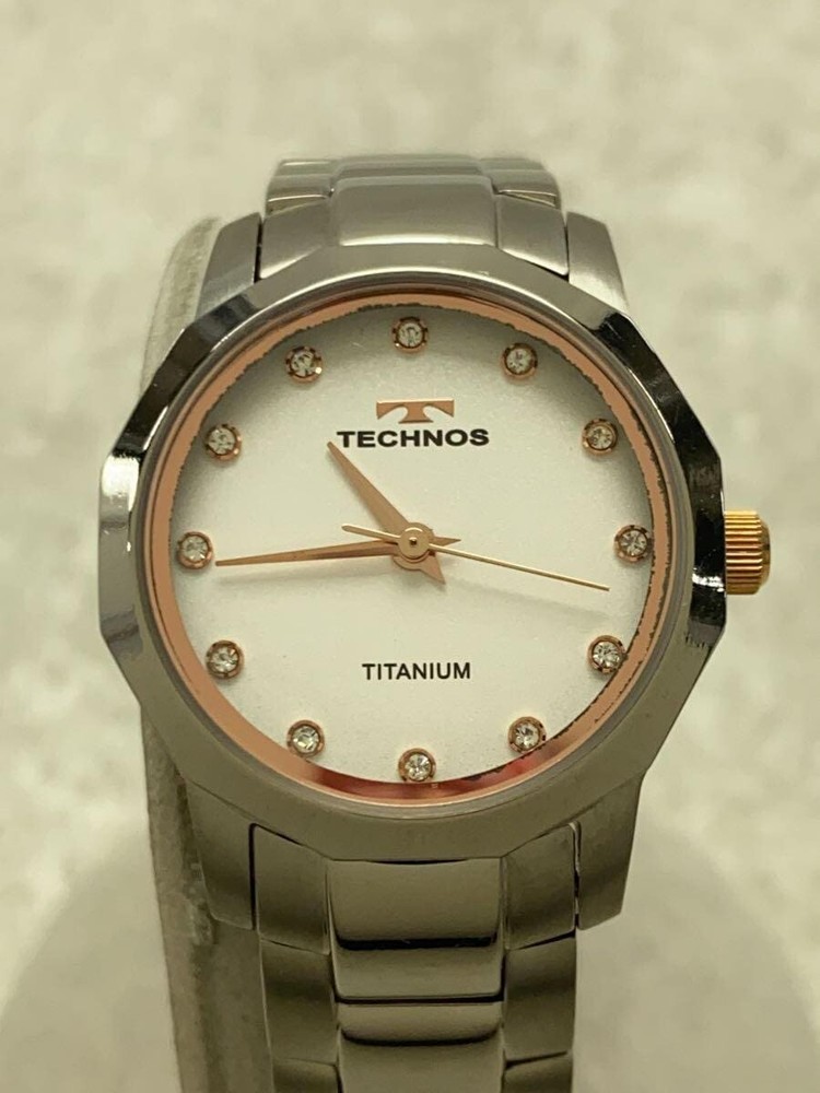 Swiss Made Technos T9854 Silver Dial Quartz Watch 25mm Japan Movement  