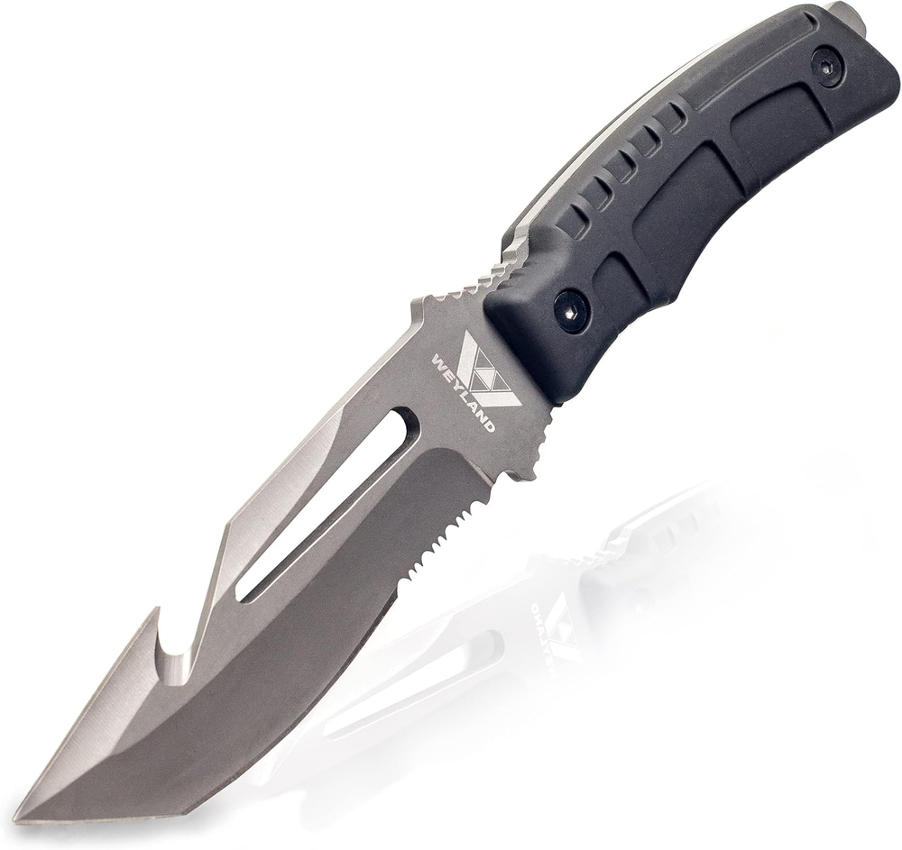 Survival Knife with Sheath Holster- Fixed Blade Full Tang Tactical Camping Knife