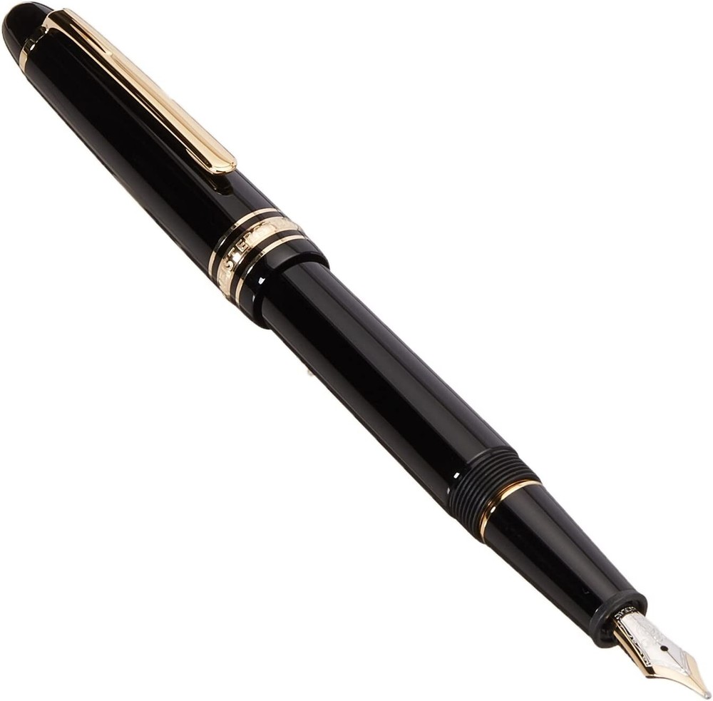 Montblanc Meisterstuck Gold Fountain Pen 145 with Leather case Brand Outlet.