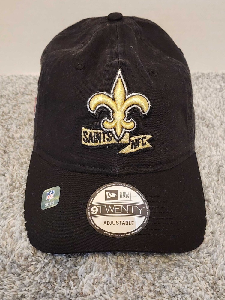 New Orleans Saints New Era 9TWENTY Sideline Adjustable Hat Black & Gold NFL NEW