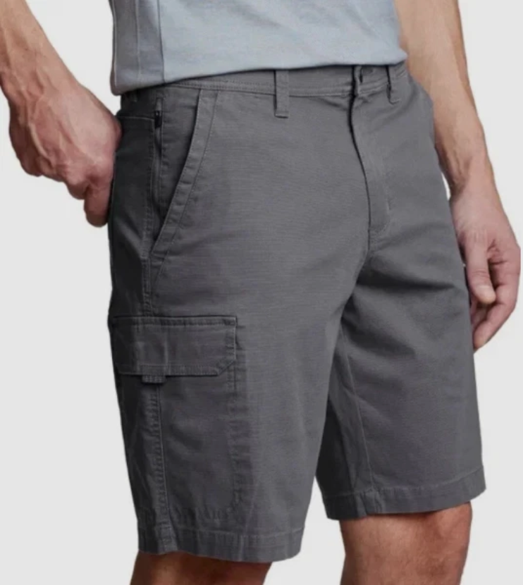 Copper & Oak Men’s Cargo Shorts Flex Waist Stretch Cotton Casual Gray Size 36