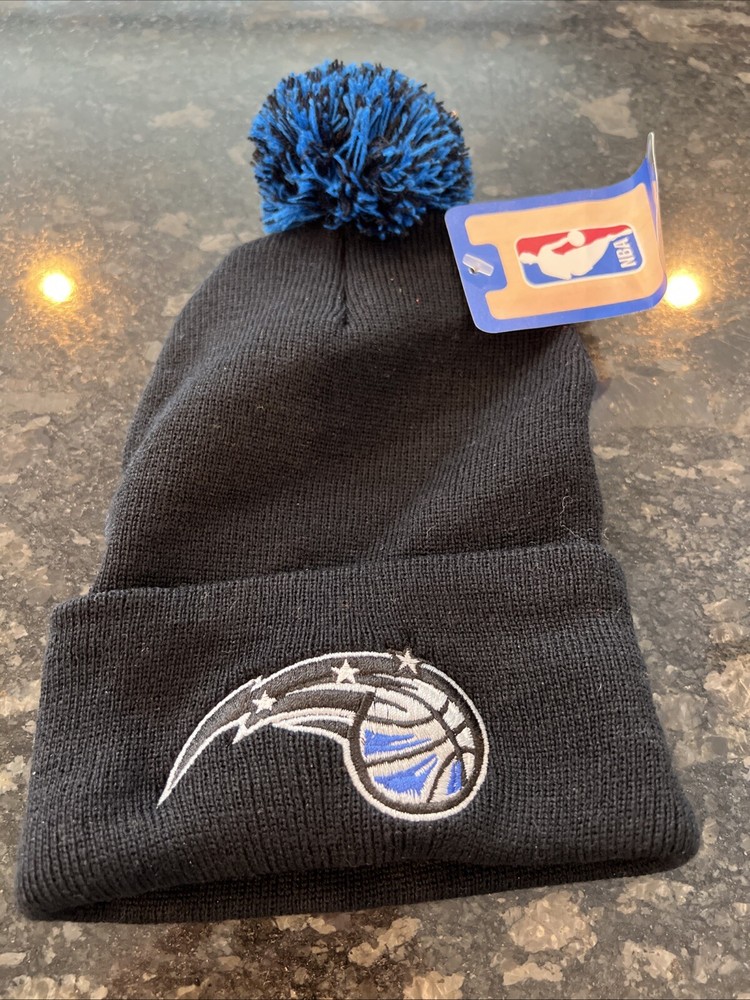 Adidas NBA Orlando Magic Knit Cuffed Pom Beanie Black NWT
