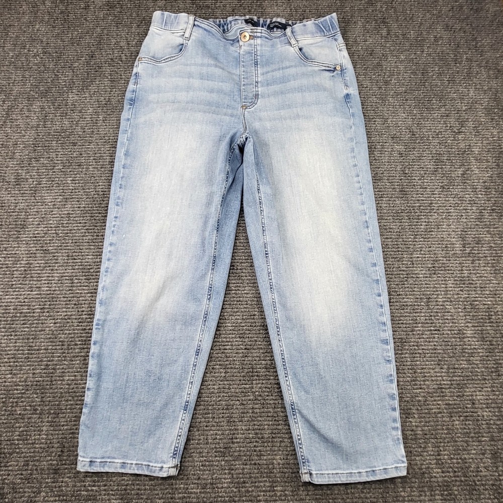 J Jill Jeans Women's Size 16 Blue Denim Light Wash High Rise Straight Leg Crops