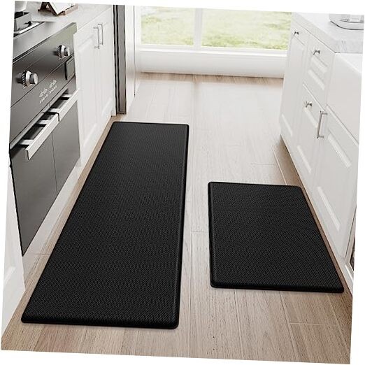 2PCS Cushioned Anti-Fatigue Kitchen Mats for Comfort and Support