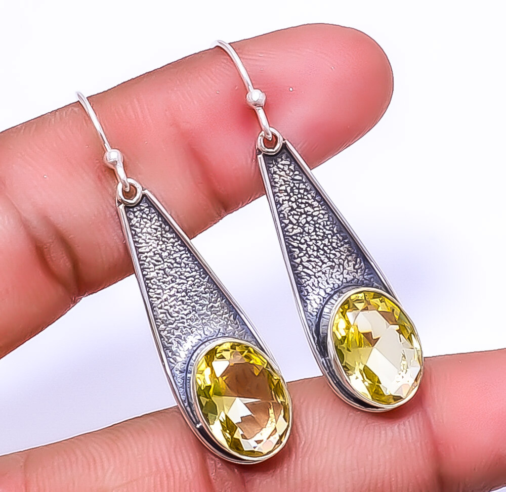 Citrine 925 Sterling Silver Earrings 1.95