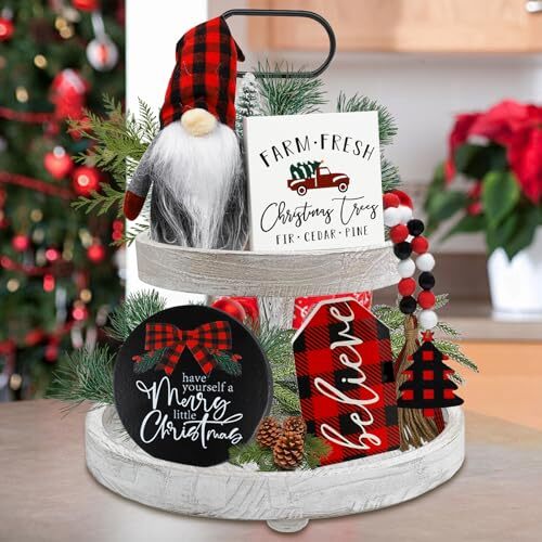 Christmas Decorations Wooden Signs Gnomes Plush Bead Garland Christmas Decor