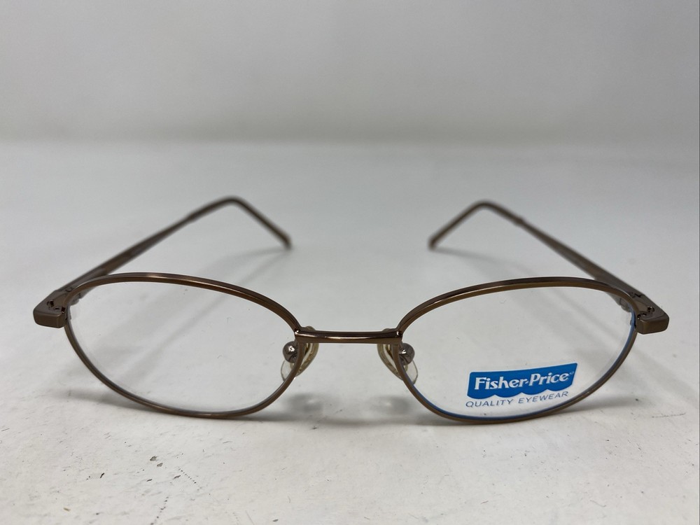 Fisher Price Jelly Bean Brown Metal Full Rim Eyeglasses Frame NH41 44-16-125