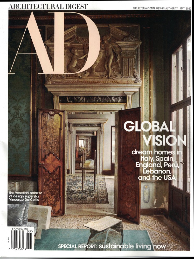 Architectural Digest May 2023 Global Vision Italy Spain England Peru Lebanon USA