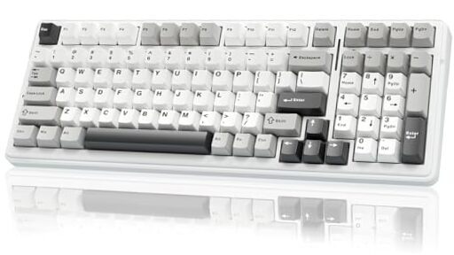 F99 Wireless Mechanical Keyboard with Tri-Mode BT5.0 2.4GHz USB-C in Black Grey White