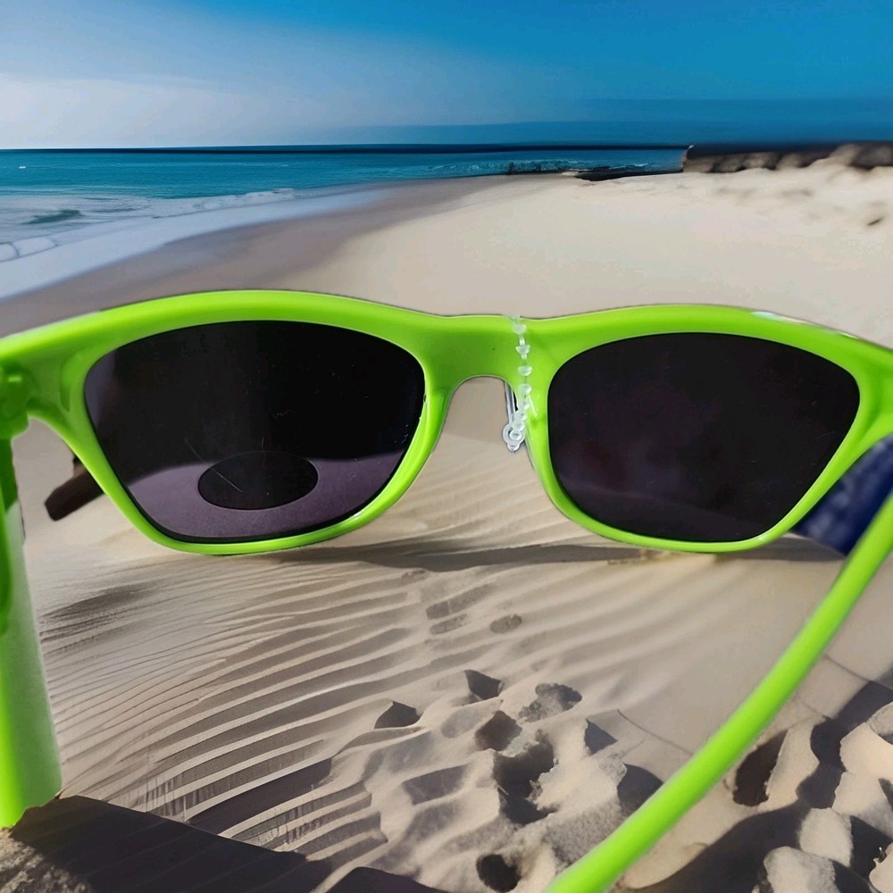 Upofloor Neon Green Sunglasses UV400 Classic Dark Gray Adult Teen