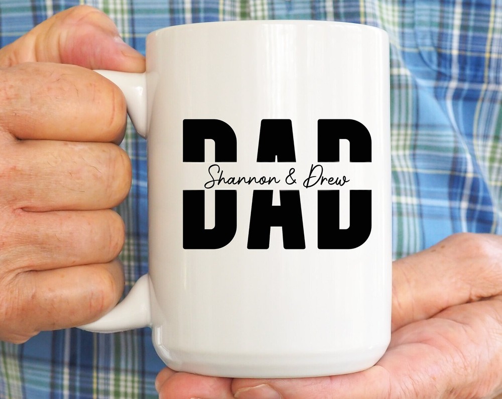 Dad Mug Personalized Mug Father's Day Gift Dad With Kids Names Mug Gift For Dad