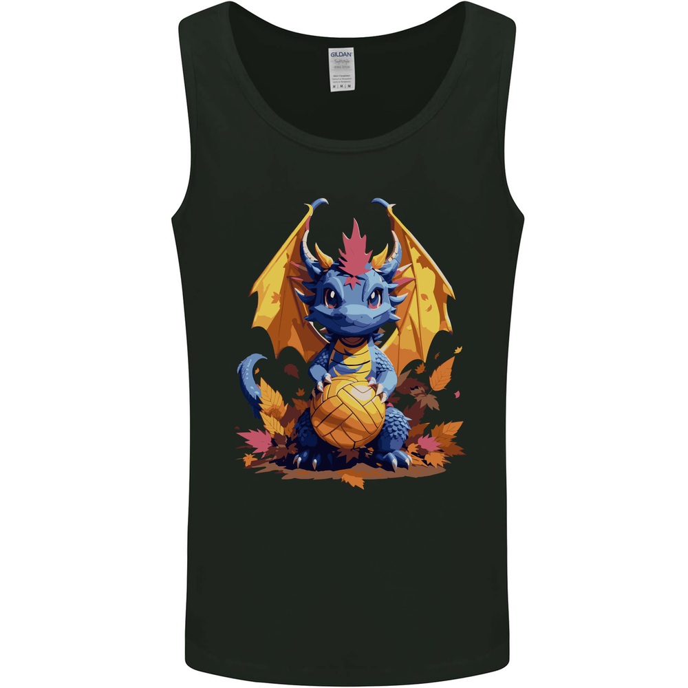 Cute Volleyball Dragon Kawaii Mens Vest Tank Top