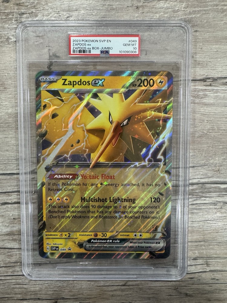 PSA 10 2023  ZAPDOS EX 049 HOLO JUMBO POKÉMON BLACK STAR PROMO POP 8 ! 151 Set