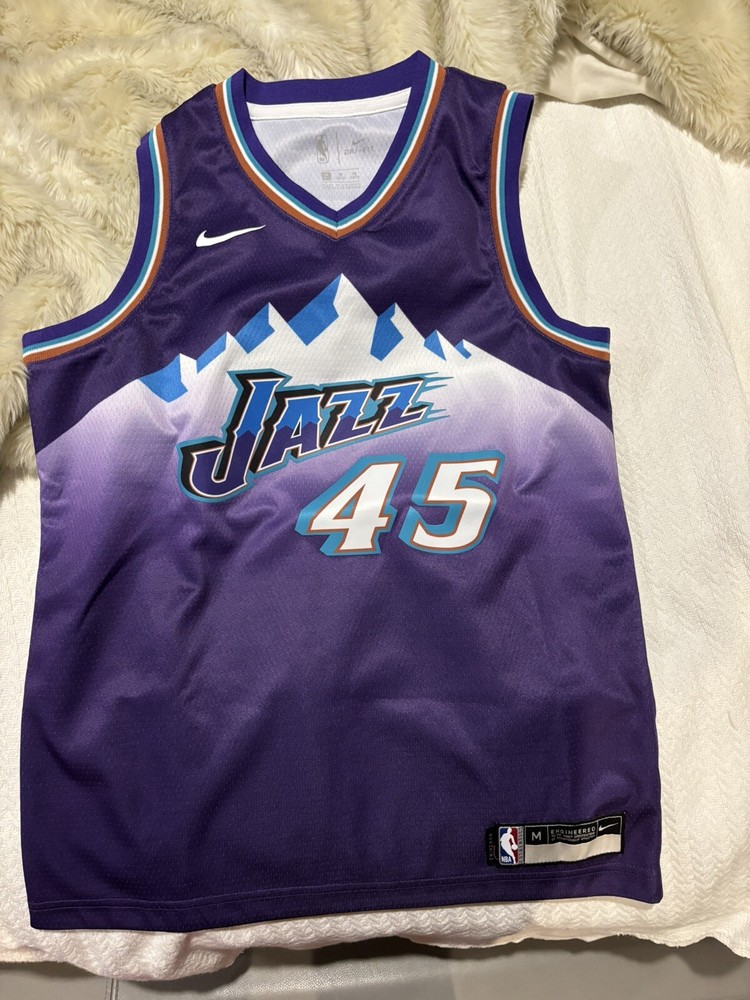 Donovan Mitchell Jersey Nike Purple Throwback YOUTH MEDIUM