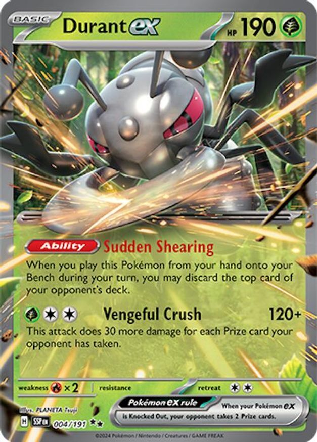 Pokemon Durant ex (4/256) Surging Sparks LP HOLO