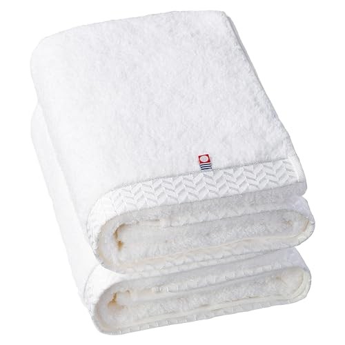Japanese Highest quality Imabari bath towel Hotel specifications Set of 2  White