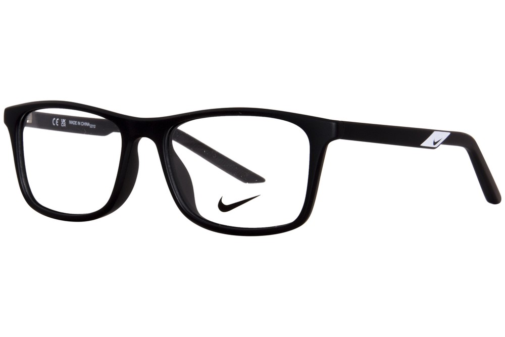 Nike 5544 001 Eyeglasses Youth Kids Matte Black Full Rim Rectangle Shape 50mm